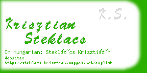 krisztian steklacs business card